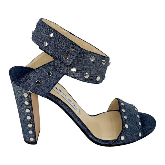 Jimmy Choo Shoes - Jimmy Choo Denim Studded Sandals